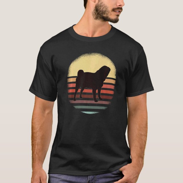 Pug Dog Retro  16 T-Shirt (Front)