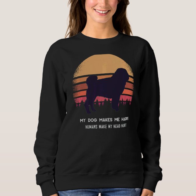 Pug Dog Retro  8 Sweatshirt (Front)