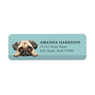 Pug Dog Return Address Labels