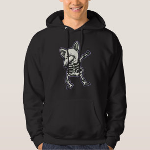 Pug Dog Skeleton Scary Cool Halloween Costume Hoodie