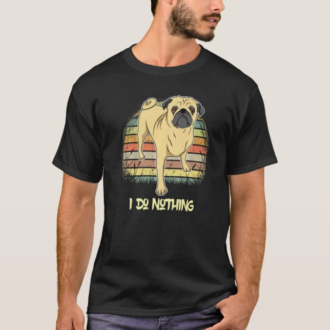 Pug Dog Sunset  43 T-Shirt (Front)