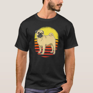 Pug Dog Sunset  55 T-Shirt