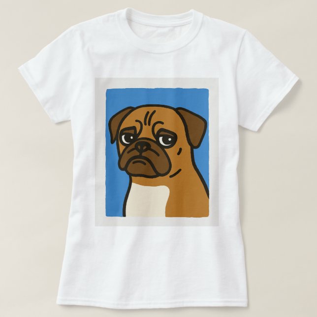 Pug Dog T-Shirt (Design Front)