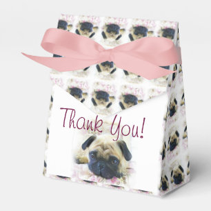 Pug dog Thank You Party favour box