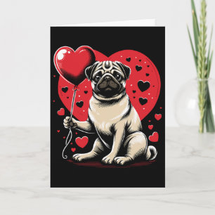 Pug Dog Valentine's Day Dog Owner Valentine  Card
