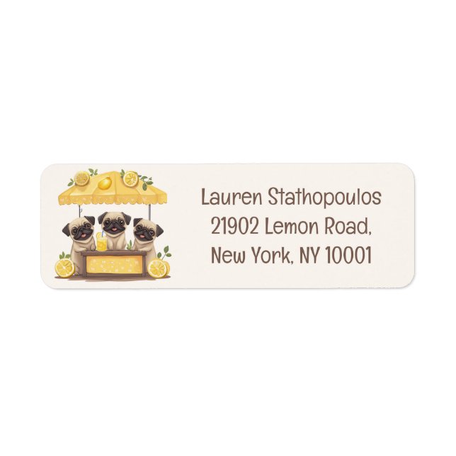 Pug Dogs Lemonade Stand (Front)