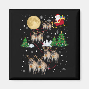 Pug Dogs Tree Christmas Sweater Xmas Pet Animal Do Magnet