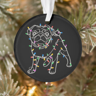 Pug Dogs Tree Christmas Sweater Xmas Pet Animal Ornament