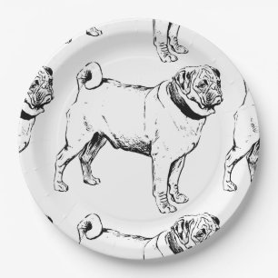 pug drawing.png paper plate