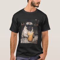 Pug Drinking Iced Coffee Funny Dog Meme