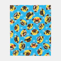 Pug Emoticon Emoji Pattern Love Laugh Kiss Cool