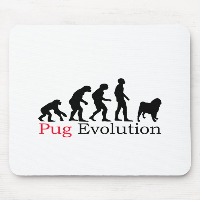 Pug Evolution Mouse Pad (Front)