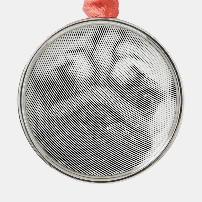 Pug Face Metal Tree Decoration (Front)