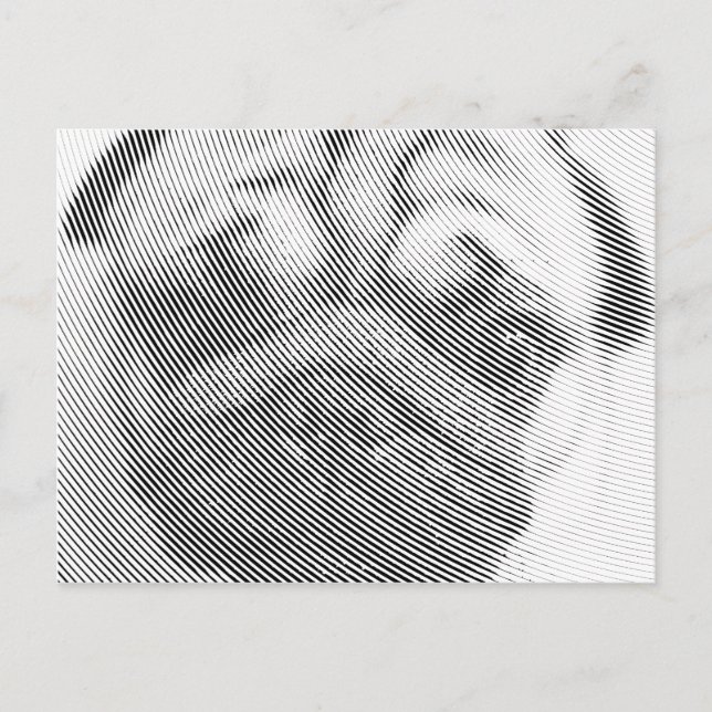 Pug Face Postcard (Front)