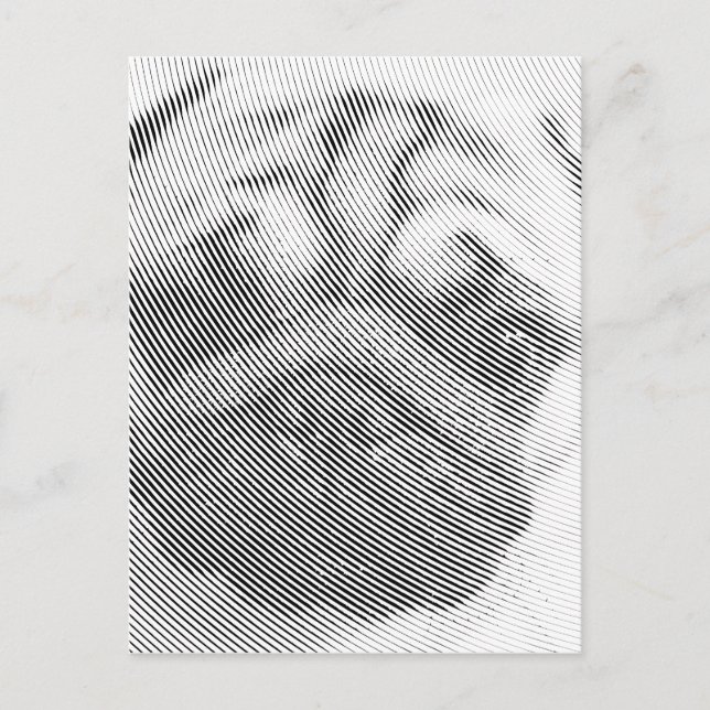 Pug Face Postcard (Front)