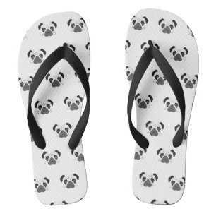 Pug Face Silhouette Jandals