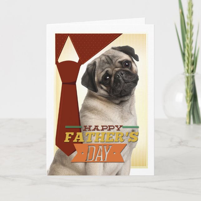 Pug Father's Day Card (Front)