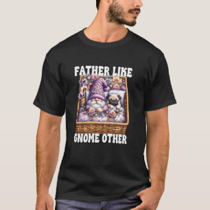 Pug Fathers Day Gnome Dog Dad Funny Saying For Pug T-Shirt