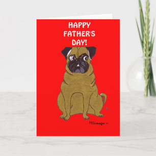 Pug Father's Day Greeting Card