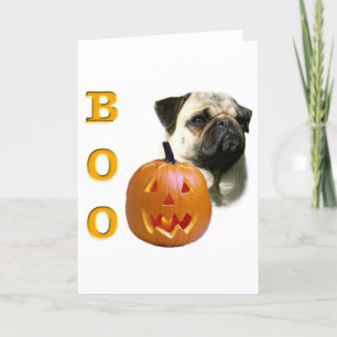 Pug (fawn) Boo Card