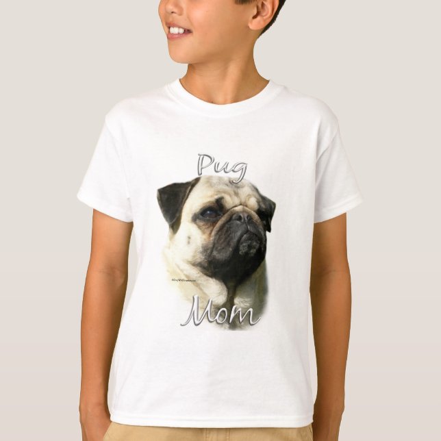 Pug (fawn) Mum 2 T-Shirt (Front)