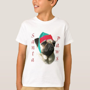 Pug (fawn) Santa Paws T-Shirt