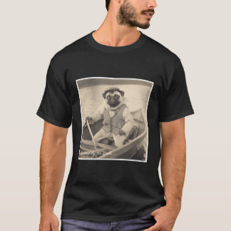 Pug Fishing On A Boat T-Shirt