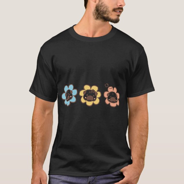 Pug Flowers T-Shirt (Front)