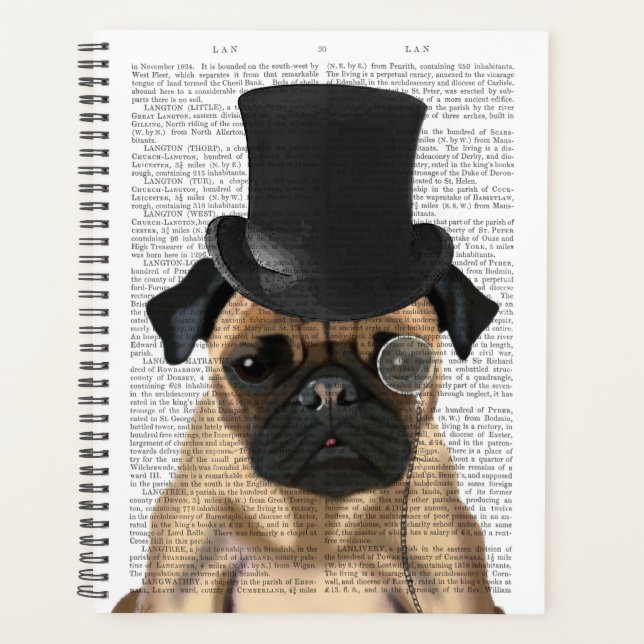 Pug, Formal Hound and Hat Planner (Front)