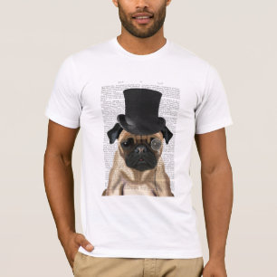 Pug, Formal Hound and Hat T-Shirt