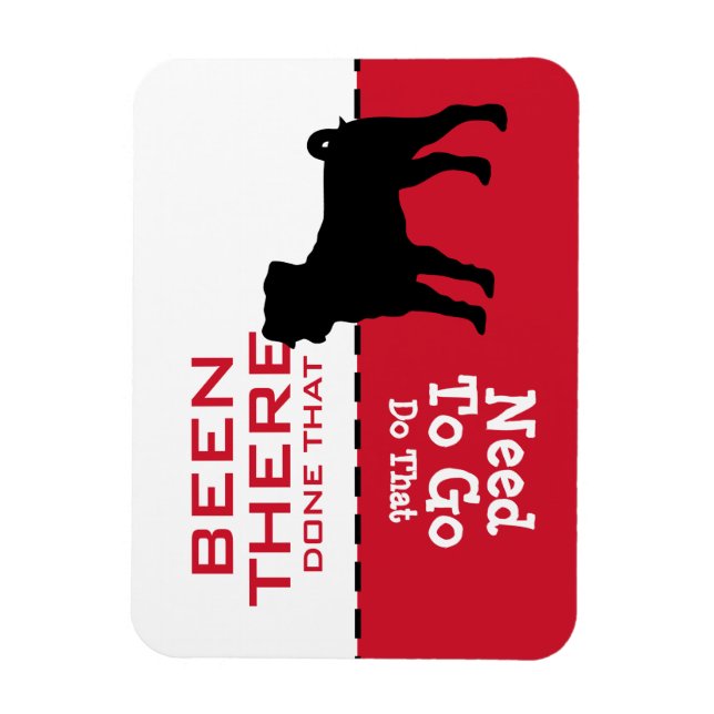 Pug Go Potty Customisable Your Words Magnet Sign (Vertical)