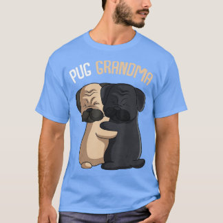 Pug Grandma Dog Mom Lover Owner Women  T-Shirt