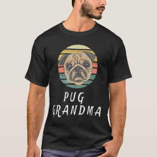 Pug Grandma Retro Sun Dog Lover Vintage Grandmothe T-Shirt