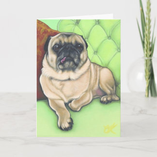 Pug Greeting Card