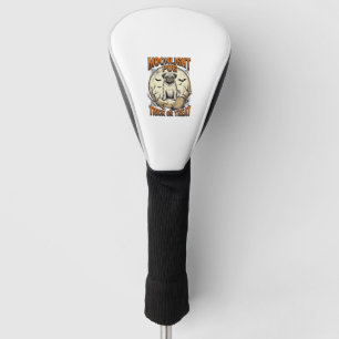 Pug Halloween Shirt with Vintage Engraving Moon_1 Golf Head Cover