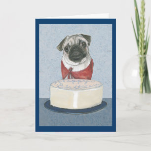 Pug Happy Birthday Card