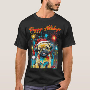 Pug HAPPY HOLIDAYS 3 PUGGY HOLIDAYS T-Shirt