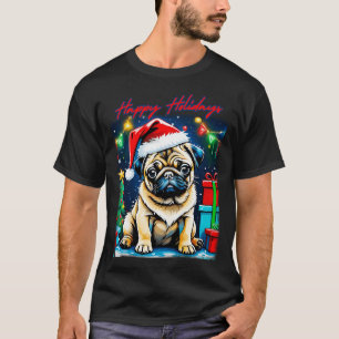 Pug HAPPY HOLIDAYS 7 T-Shirt