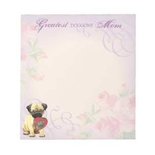 Pug Heart Mum Notepad