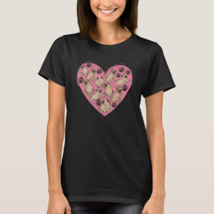 Pug Heart Valentine's Day Dog Lover Pet Owner Pupp T-Shirt