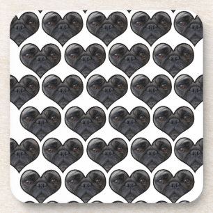 Pug Hearts Coaster