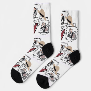 Pug hearts socks