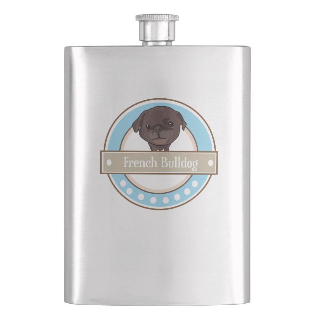 Pug Hip Flask (Front)