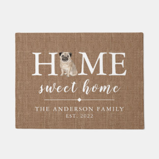 Pug Home Sweet Home Doormat