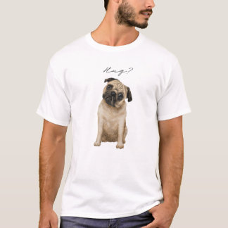 Pug Hug Cute Love Pugs Design T-Shirt