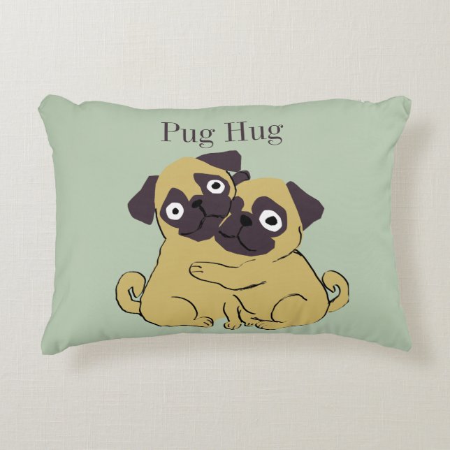 Pug hug  decorative cushion (Front)
