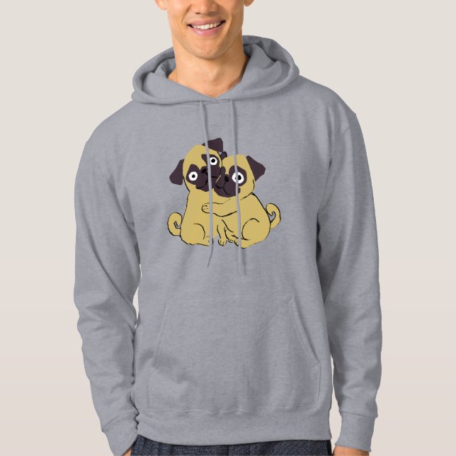 Pug hug  hoodie (Front)
