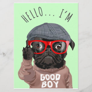 Pug I Am A Good Boy, Pug Lover Gift, Funny Pug Menu