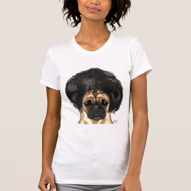 Pug In A Bad Wig T-Shirt (Front)