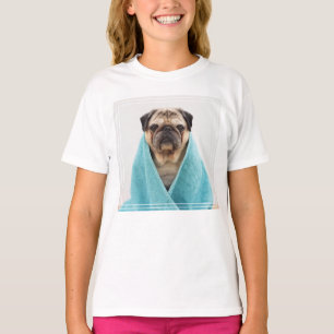 Pug in a Towel T-Shirt